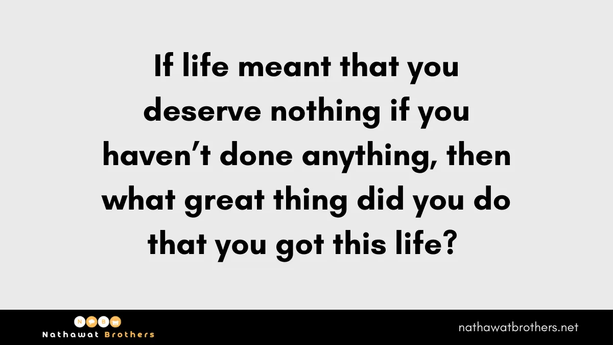 Grace is not about earning