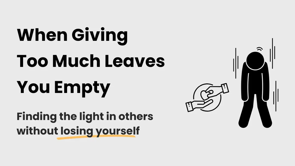 When giving being not enough